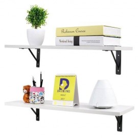 2 Display Ledge Shelf Floating Shelves Wall Mounted Bracket for Pictures and Frames