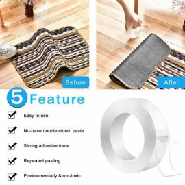 16.5ft Nano Magic Tape Double-Sided Traceless Washable Invisible Gel