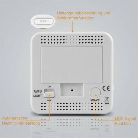 Digital Wecker Kleiner mit Doppelalarm/Temperatur/Luftfeuchtigkeit