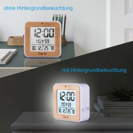 Digital Wecker Kleiner mit Doppelalarm/Temperatur/Luftfeuchtigkeit