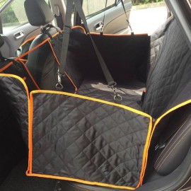 100% Waterproof Dog Car Seat Covers with Mesh Visu..